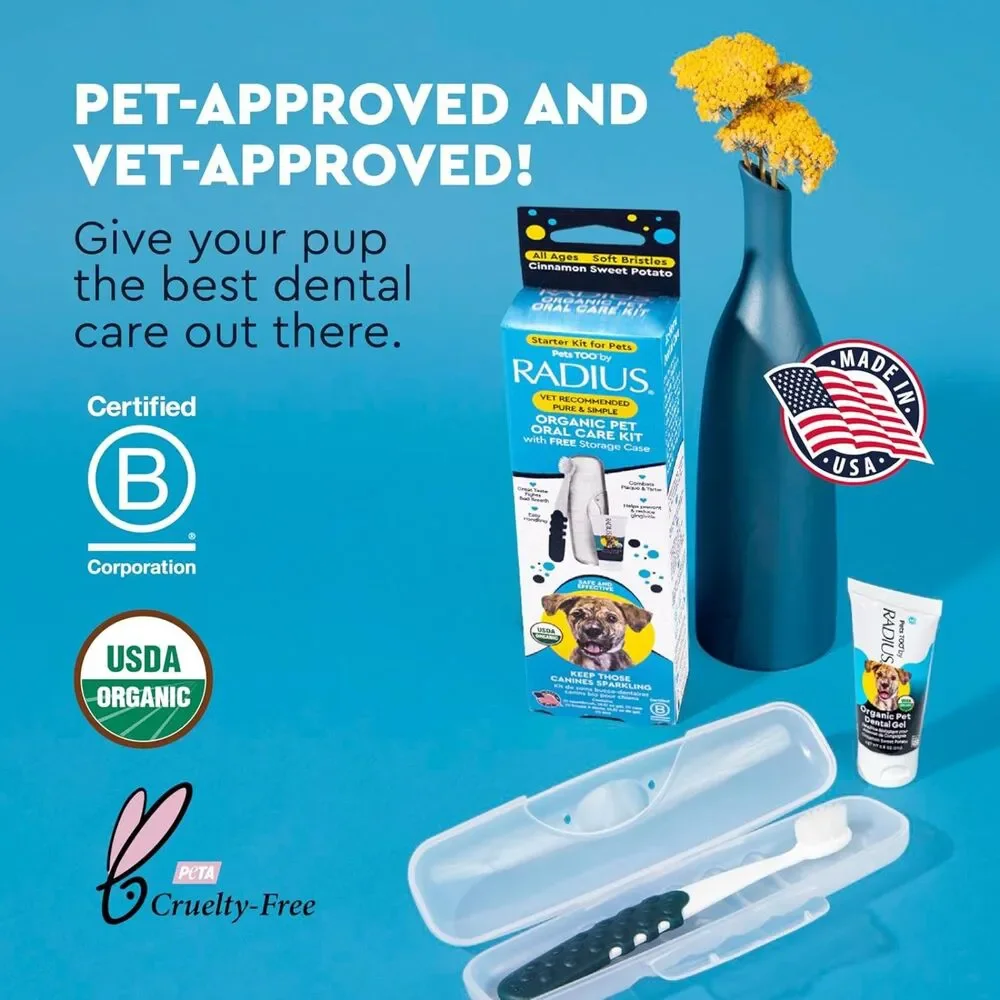 Radius USDA Organic Dental Solutions All Ages Dog Dental Kit -2 pack